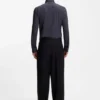 Printed slim-fit shirt in stretch jersey