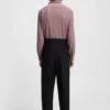 Printed slim-fit shirt in stretch jersey