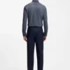 Printed slim-fit shirt in stretch jersey