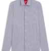 Printed slim-fit shirt in stretch jersey