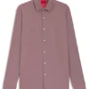 Printed slim-fit shirt in stretch jersey