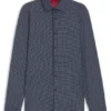 Printed slim-fit shirt in stretch jersey