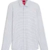 Printed slim-fit shirt in stretch jersey