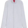 Printed slim-fit shirt in stretch jersey