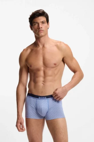 Printed trunks in stretch cotton