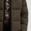 Puffer jacket with cable-knit structure Puffer jacket with cable-knit structure
