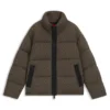 Puffer jacket with cable-knit structure Puffer jacket with cable-knit structure