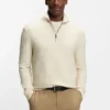 Quarter-zip sweater in cotton