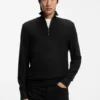 Quarter-zip sweater in cotton