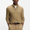Quarter-zip sweater in cotton