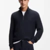Quarter-zip sweater in cotton