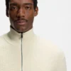 Quarter-zip sweater in cotton