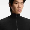 Quarter-zip sweater in cotton