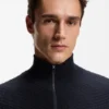 Quarter-zip sweater in cotton