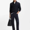 Quarter-zip sweater in cotton
