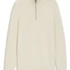 Quarter-zip sweater in cotton