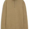 Quarter-zip sweater in cotton