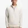 Quarter-zip sweatshirt in a cotton blend