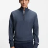 Quarter-zip sweatshirt in a cotton blend
