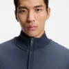Quarter-zip sweatshirt in a cotton blend