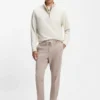 Quarter-zip sweatshirt in a cotton blend