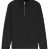 Quarter-zip sweatshirt in a cotton blend