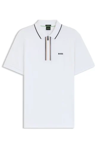 Quick-dry polo shirt in stretch cotton