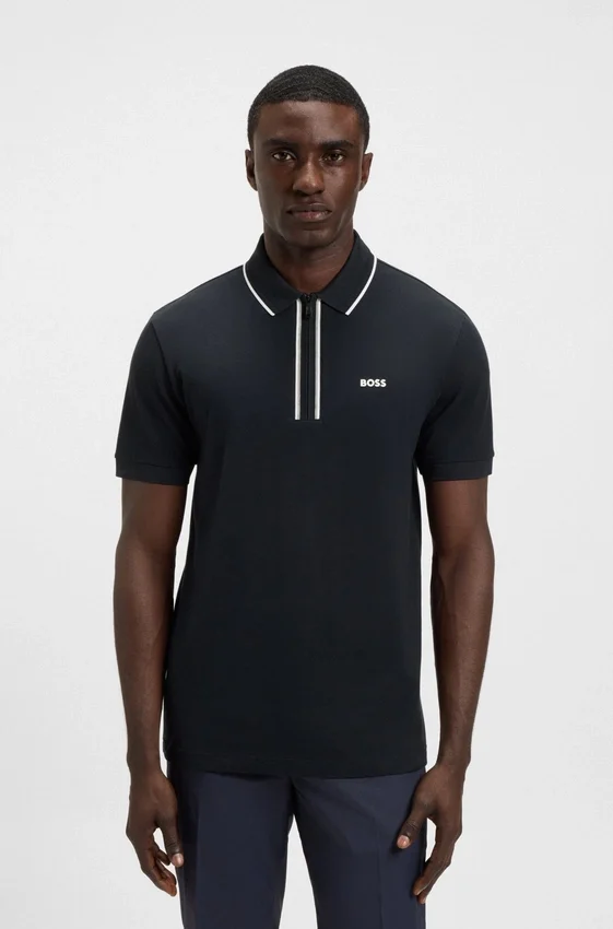 Quick-dry polo shirt in stretch cotton Quick-dry polo shirt in stretch cotton