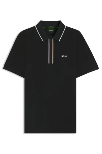 Quick-dry polo shirt in stretch cotton