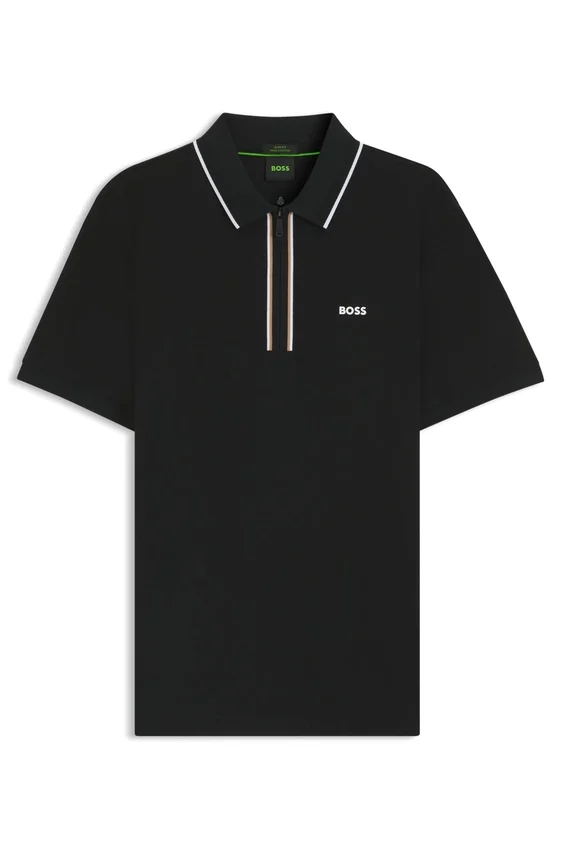 Quick-dry polo shirt in stretch cotton Quick-dry polo shirt in stretch cotton
