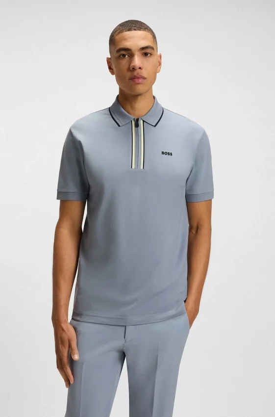 Quick-dry polo shirt in stretch cotton Quick-dry polo shirt in stretch cotton