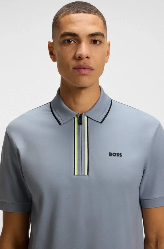 Quick-dry polo shirt in stretch cotton Quick-dry polo shirt in stretch cotton