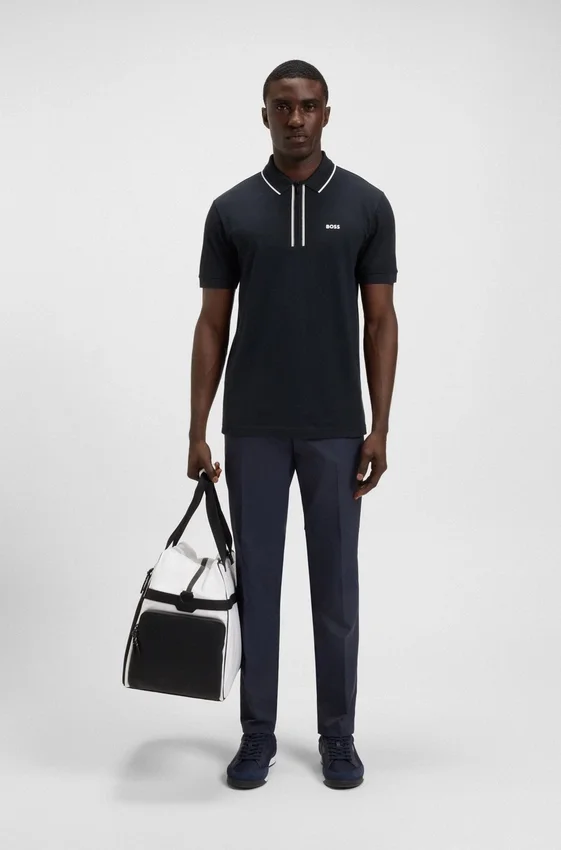 Quick-dry polo shirt in stretch cotton Quick-dry polo shirt in stretch cotton