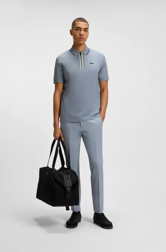 Quick-dry polo shirt in stretch cotton Quick-dry polo shirt in stretch cotton