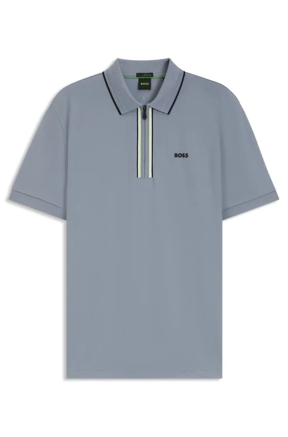 Quick-dry polo shirt in stretch cotton Quick-dry polo shirt in stretch cotton