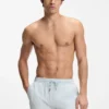Quick-dry swim shorts in stretch seersucker