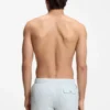 Quick-dry swim shorts in stretch seersucker