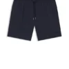 Quick-dry swim shorts in stretch seersucker