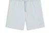 Quick-dry swim shorts in stretch seersucker