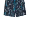 Quick-dry swim shorts with all-over print