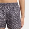 Quick-dry swim shorts with all-over print
