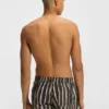 Quick-dry swim shorts with all-over print