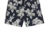 Quick-dry swim shorts with all-over print