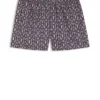 Quick-dry swim shorts with all-over print