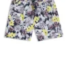 Quick-dry swim shorts with all-over print