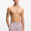 Quick-dry swim shorts with printed stacked logo