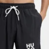 Quick-dry swim shorts with printed stacked logo