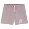 Quick-dry swim shorts with printed stacked logo