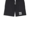 Quick-dry swim shorts with printed stacked logo