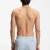 Quick-dry swim shorts with vertical logo print